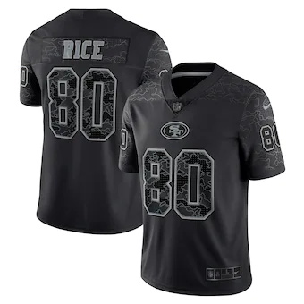 mens nike jerry rice black san francisco 49ers retired play